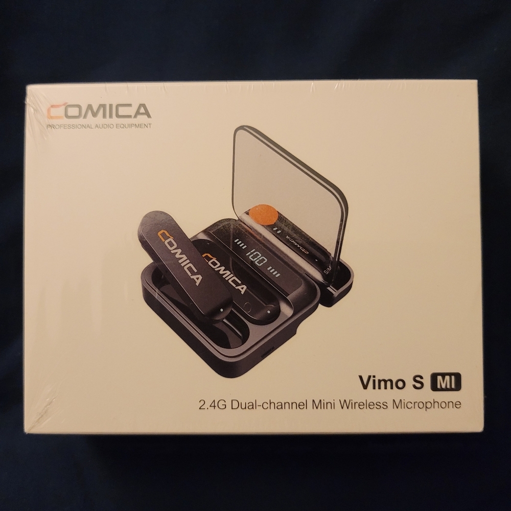 New Comica VimoS MI Wireless Microphone for iPhone with Charging Case